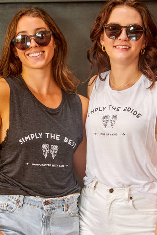 Simply the Bride | Simply the Best - Bachelorette Party Flowy Muscle