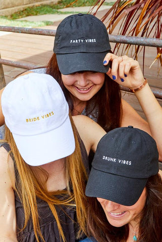 Bride Vibes | Drunk Vibes | Party Vibes - Bachelorette party dad hats - Bride Vibes